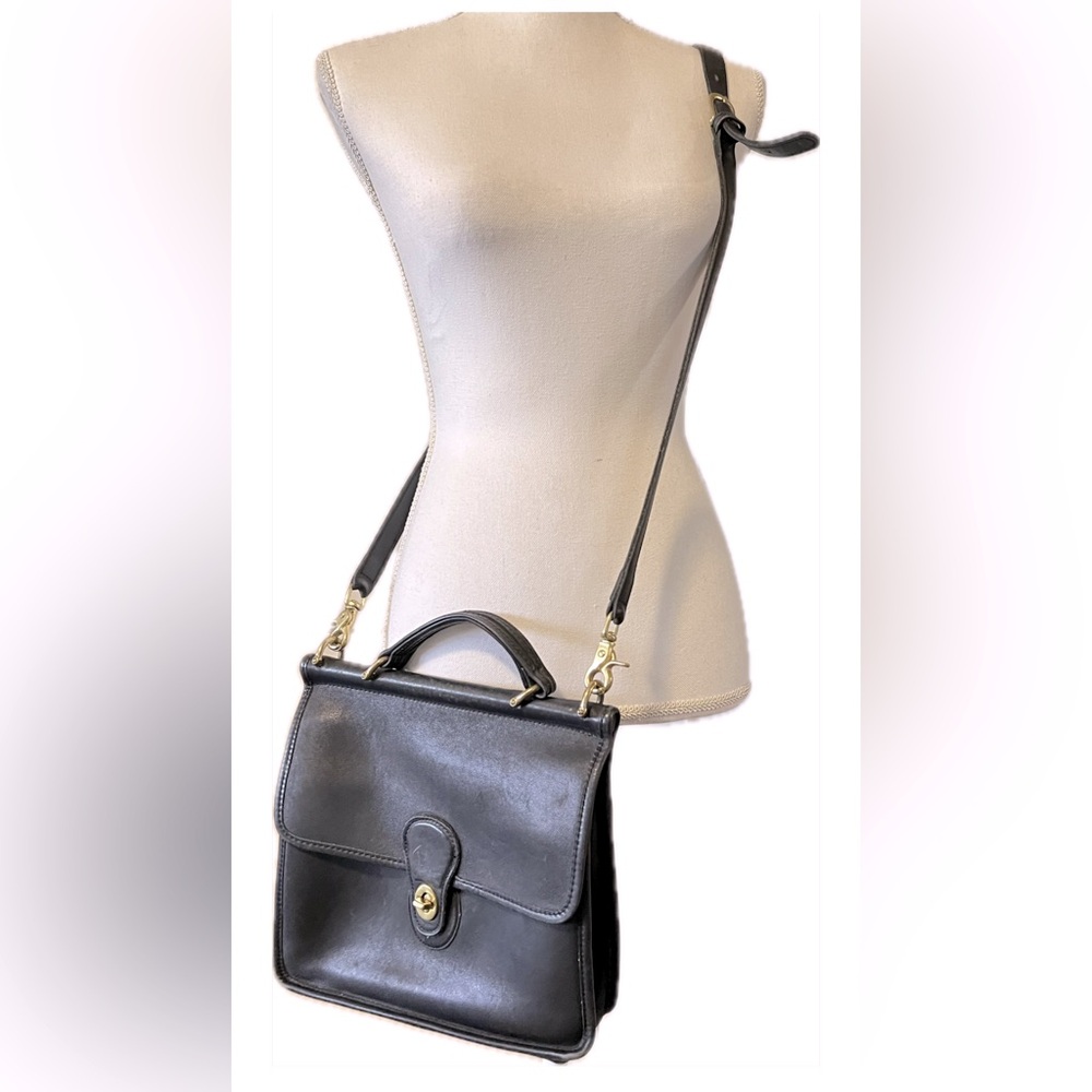 ✨COACH✨VINTAGE Black Leather Willis Satchel